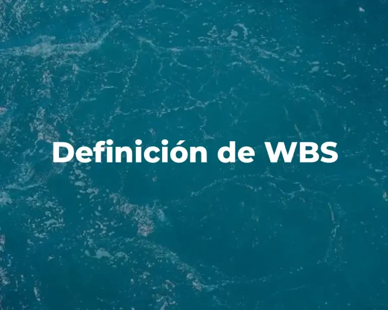 Definición de WBS