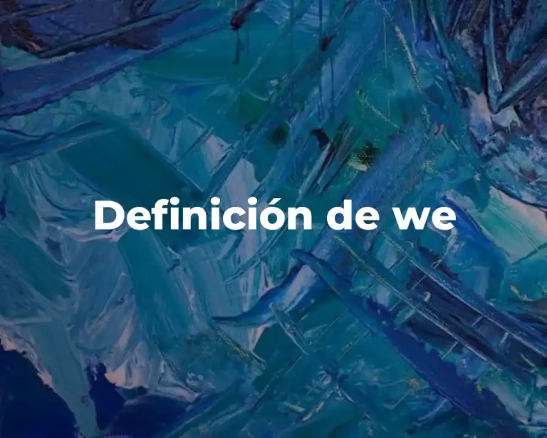 Definición de we