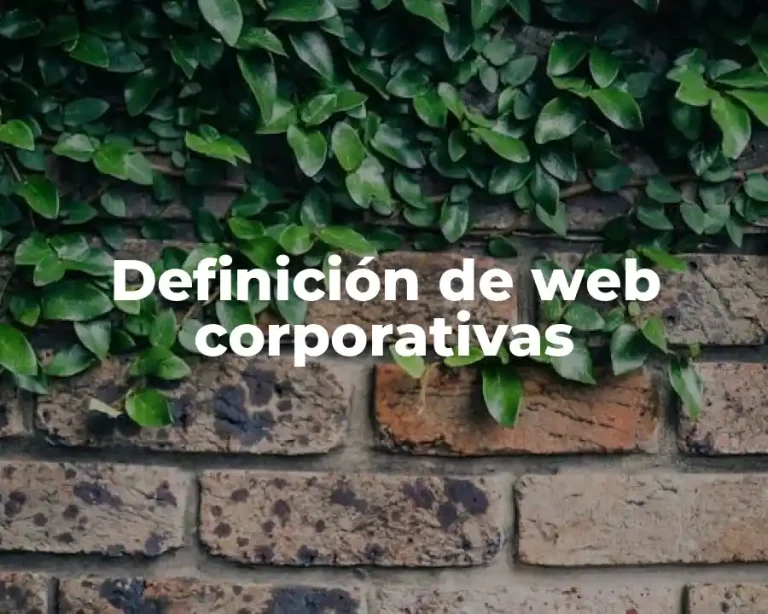 Definición de web corporativas