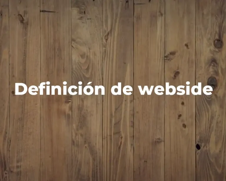 Definición de webside
