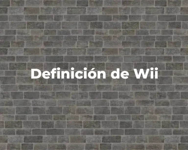 Definición de Wii
