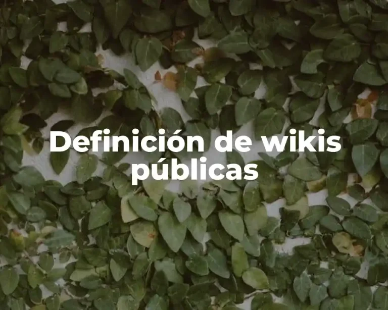 Definición de wikis públicas