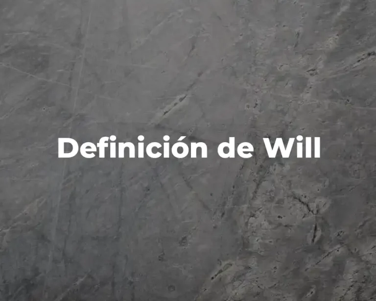 Definición de Will