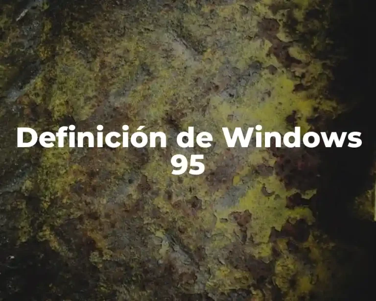 Definición de Windows 95