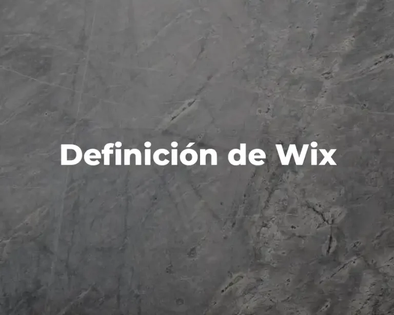 Definición de Wix
