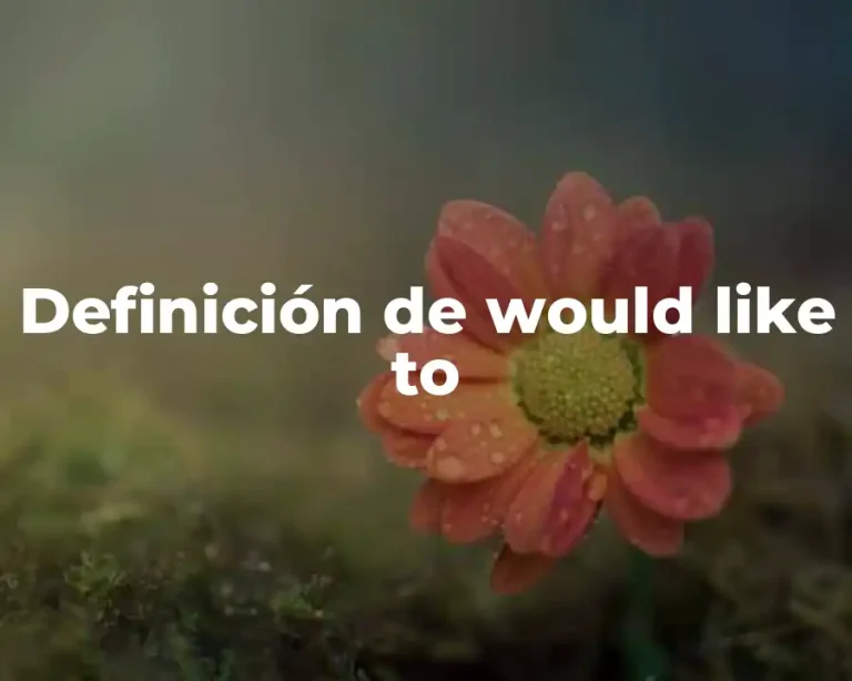 Definición de would like to