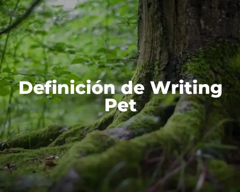 Definición de Writing Pet