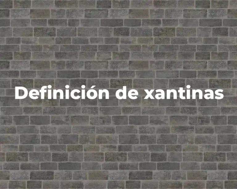 Definición de xantinas