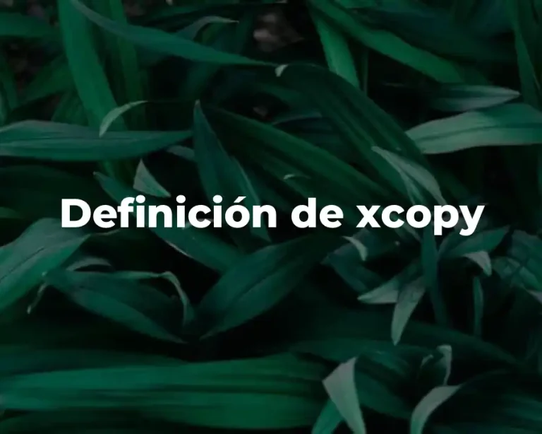 Definición de xcopy