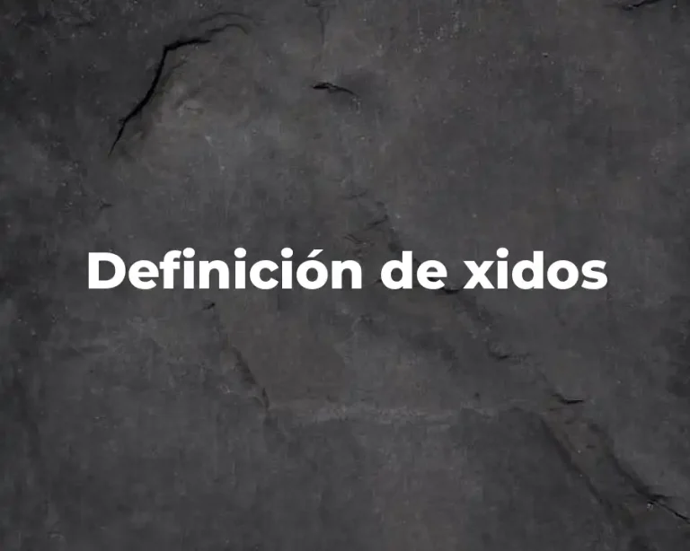 Definición de xidos