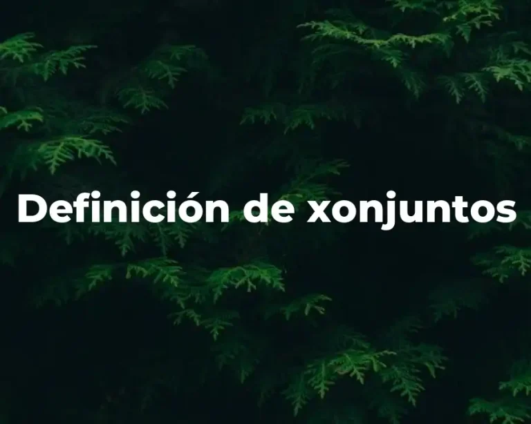 Definición de xonjuntos