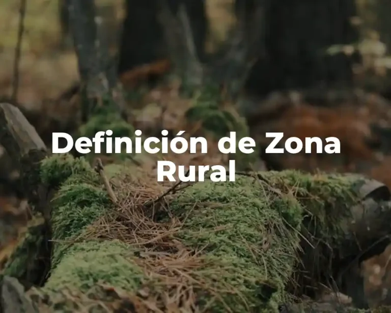 Definición de Zona Rural