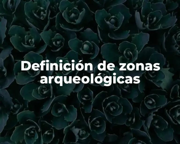 Definición de zonas arqueológicas