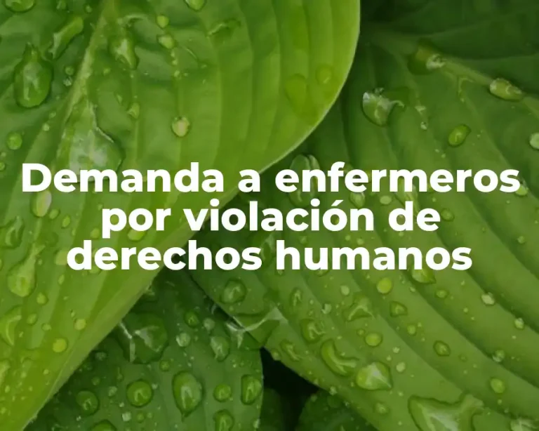 Demanda a enfermeros por violación de derechos humanos
