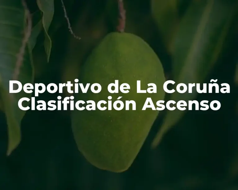 Deportivo de La Coruña Clasificación Ascenso