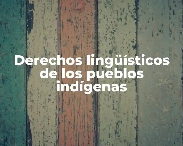 Derechos lingüísticos de los pueblos indígenas