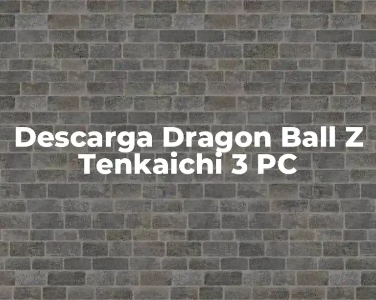 Descarga Dragon Ball Z Tenkaichi 3 PC