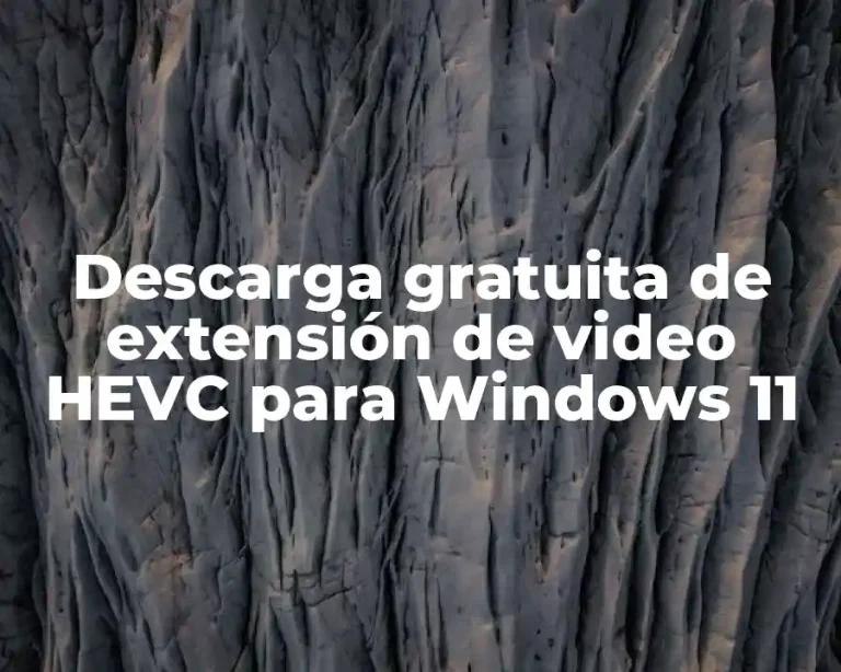 Descarga gratuita de extensión de video HEVC para Windows 11