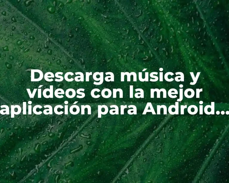 Descarga música y vídeos con la mejor aplicación para Android y iPhone