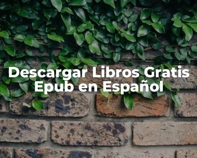Descargar Libros Gratis Epub en Español