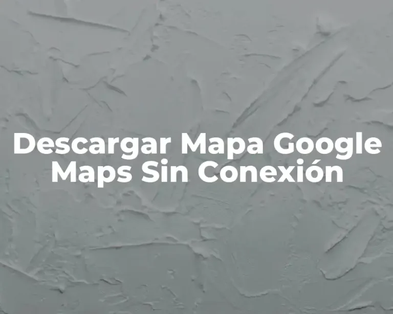 Descargar Mapa Google Maps Sin Conexión