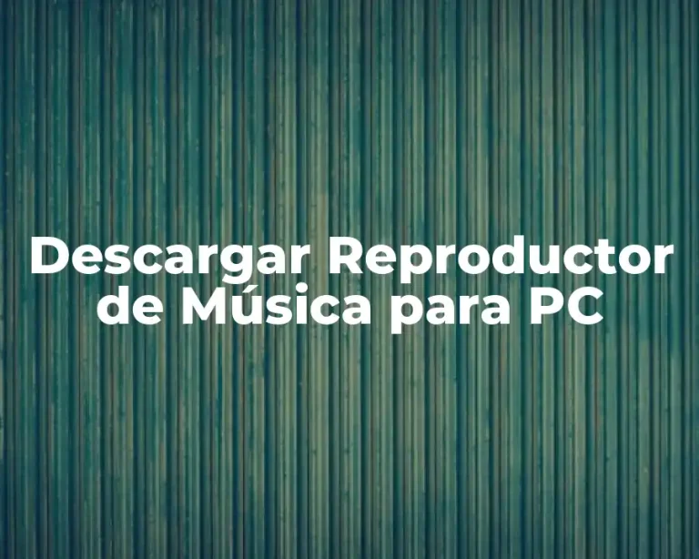 Descargar Reproductor de Música para PC