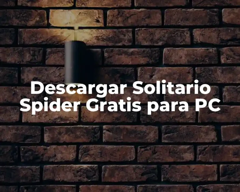 Descargar Solitario Spider Gratis para PC