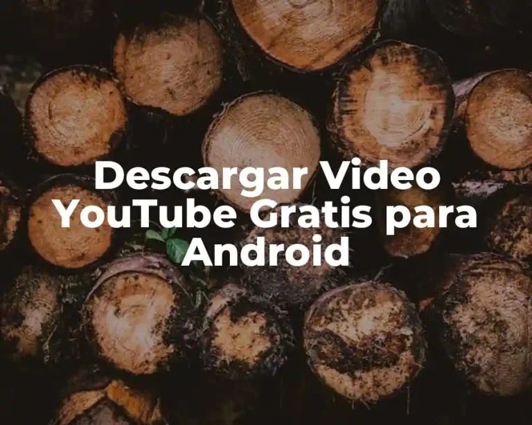 Descargar Video YouTube Gratis para Android