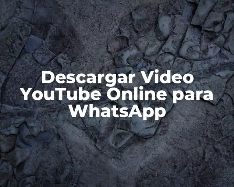 Descargar Video YouTube Online para WhatsApp