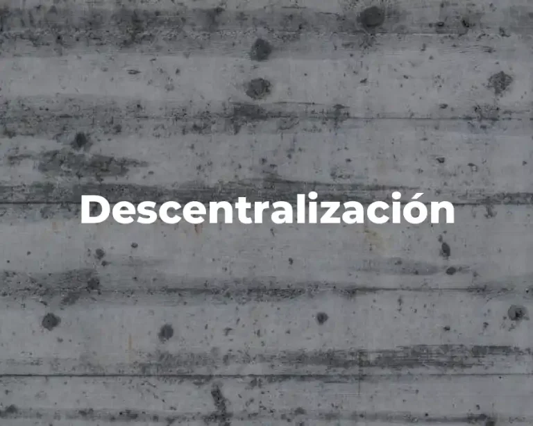 Descentralización