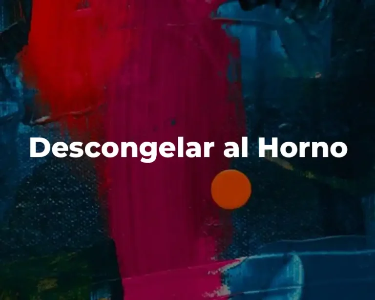 Descongelar al Horno