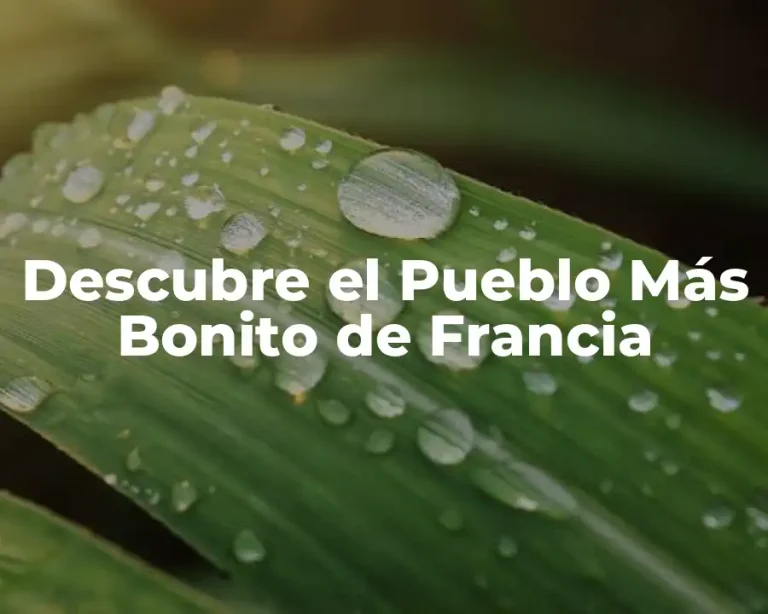 Descubre el Pueblo Más Bonito de Francia