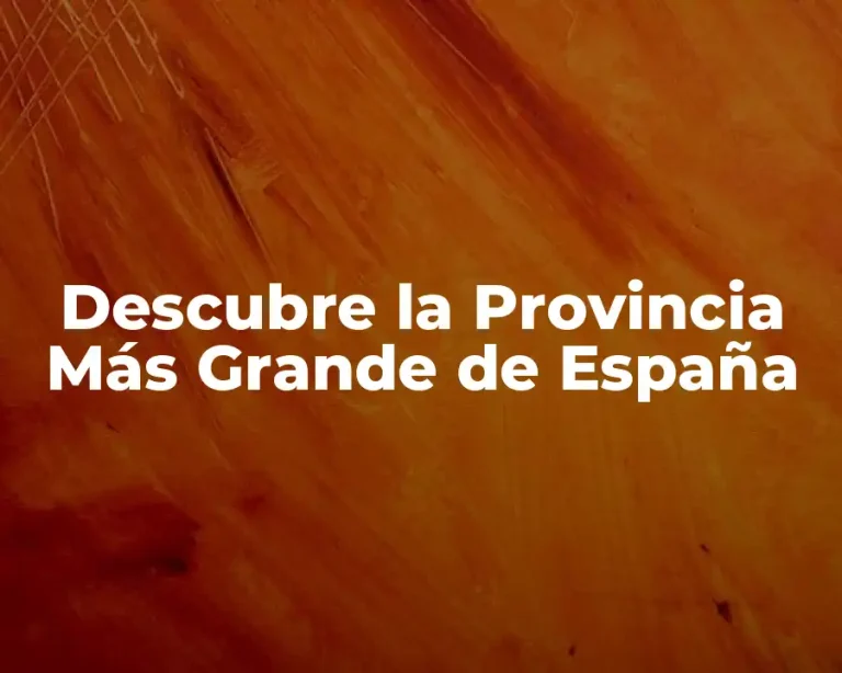Descubre la Provincia Más Grande de España