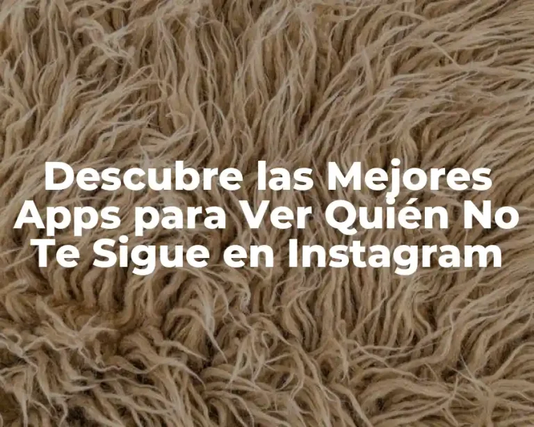 Descubre las Mejores Apps para Ver Quién No Te Sigue en Instagram