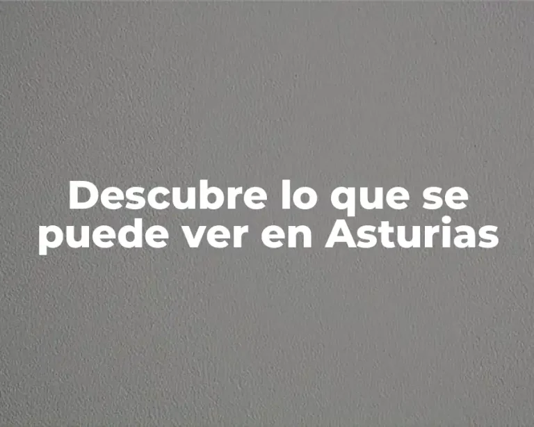 Descubre lo que se puede ver en Asturias