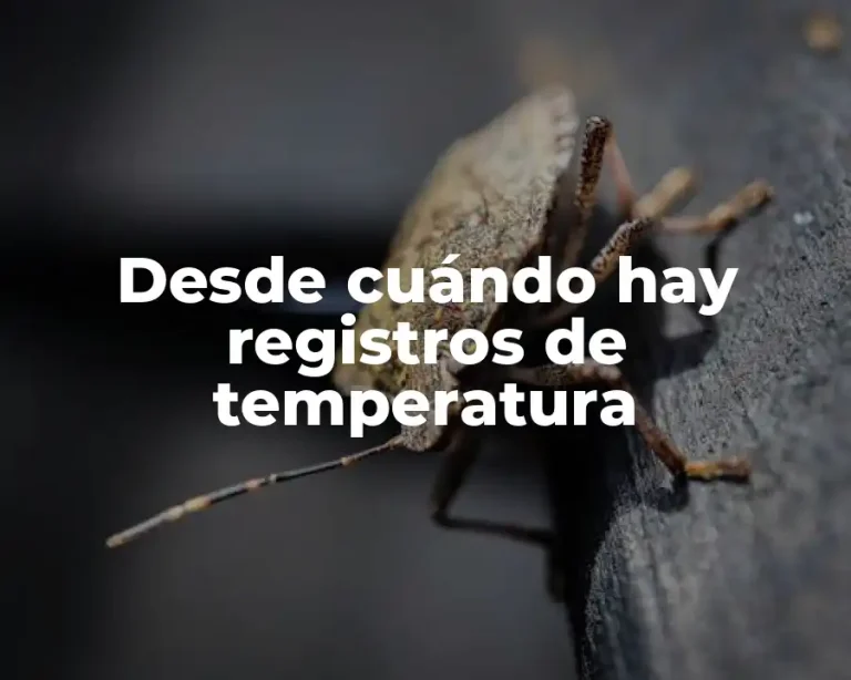 Desde cuándo hay registros de temperatura