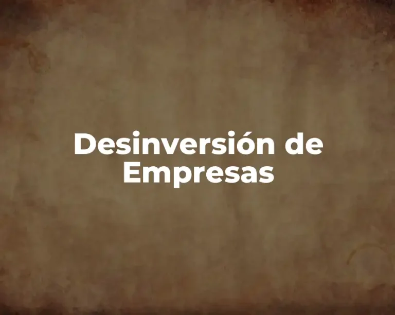 Desinversión de Empresas