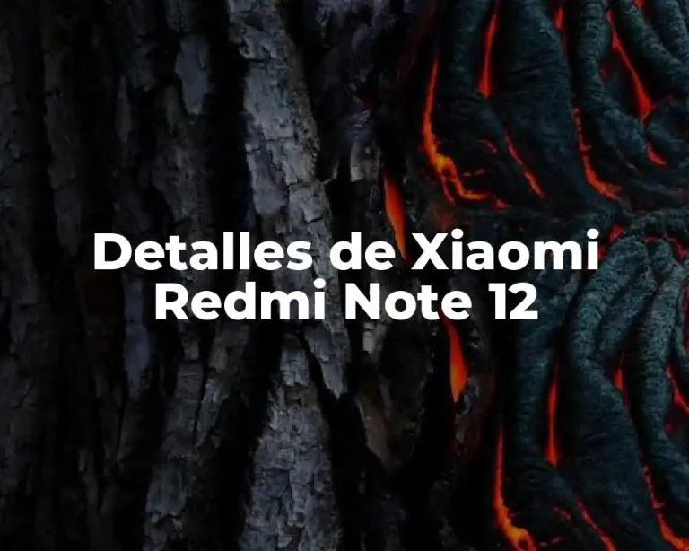 Detalles de Xiaomi Redmi Note 12