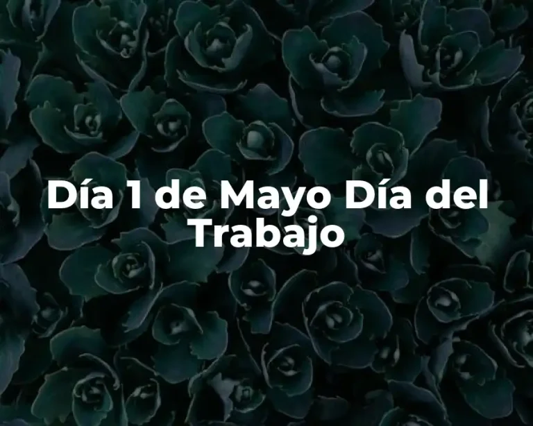 Día 1 de Mayo Día del Trabajo