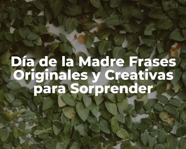 Día de la Madre Frases Originales y Creativas para Sorprender