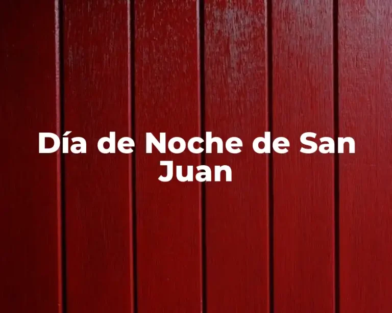 Día de Noche de San Juan