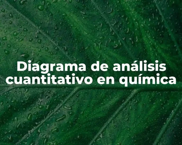 Diagrama de análisis cuantitativo en química