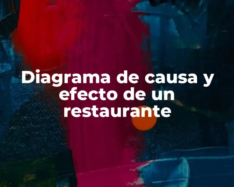 Diagrama de causa y efecto de un restaurante