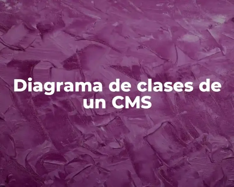 Diagrama de clases de un CMS