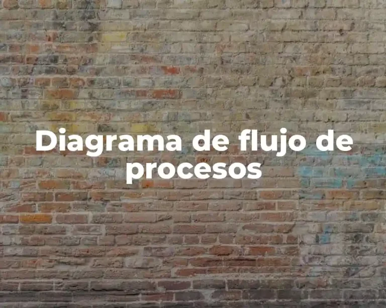 Diagrama de flujo de procesos