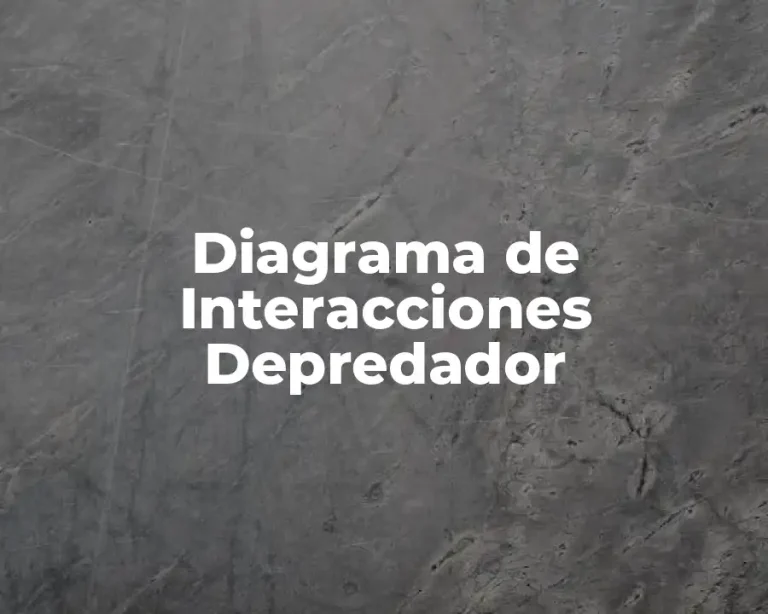 Diagrama de Interacciones Depredador