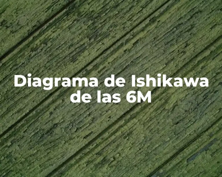 Diagrama de Ishikawa de las 6M