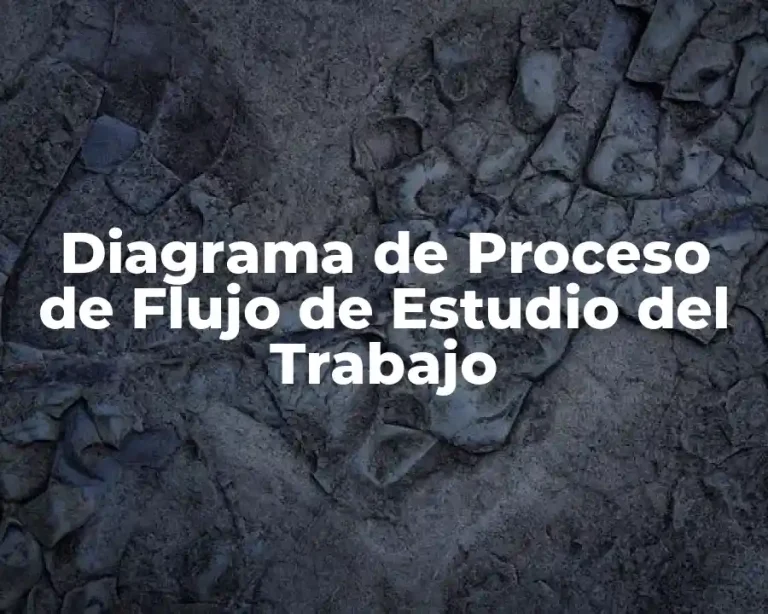 Diagrama de Proceso de Flujo de Estudio del Trabajo