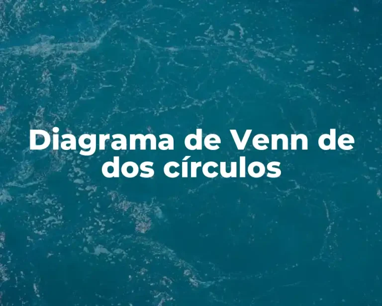 Diagrama de Venn de dos círculos