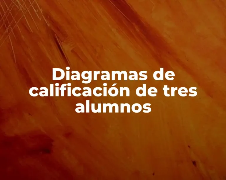 Diagramas de calificación de tres alumnos